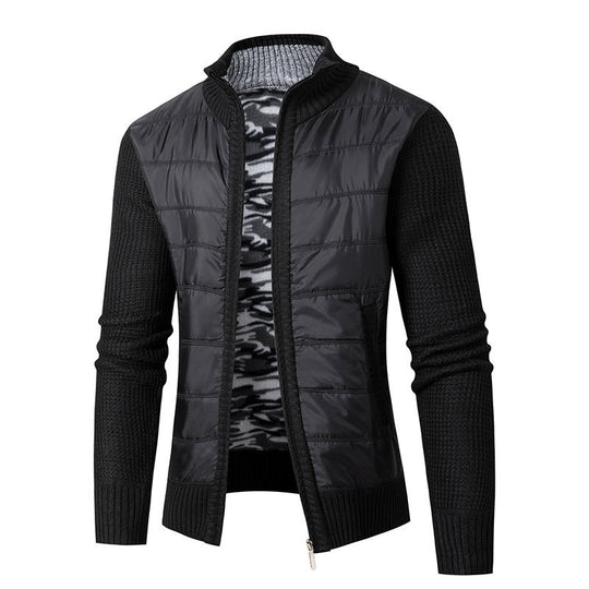Herren modische Übergangsjacke mit modernem Stehkragen und strukturiertem Design EB