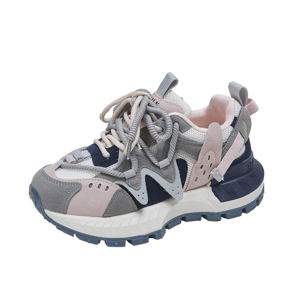 Damen sportliche Sneakers mit atmungsaktiver Obermaterialstruktur und rutschfester Sohle EB
