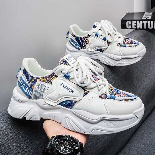 Damen Modische Sneakers mit einzigartigem Muster und dämpfender Sohle EB