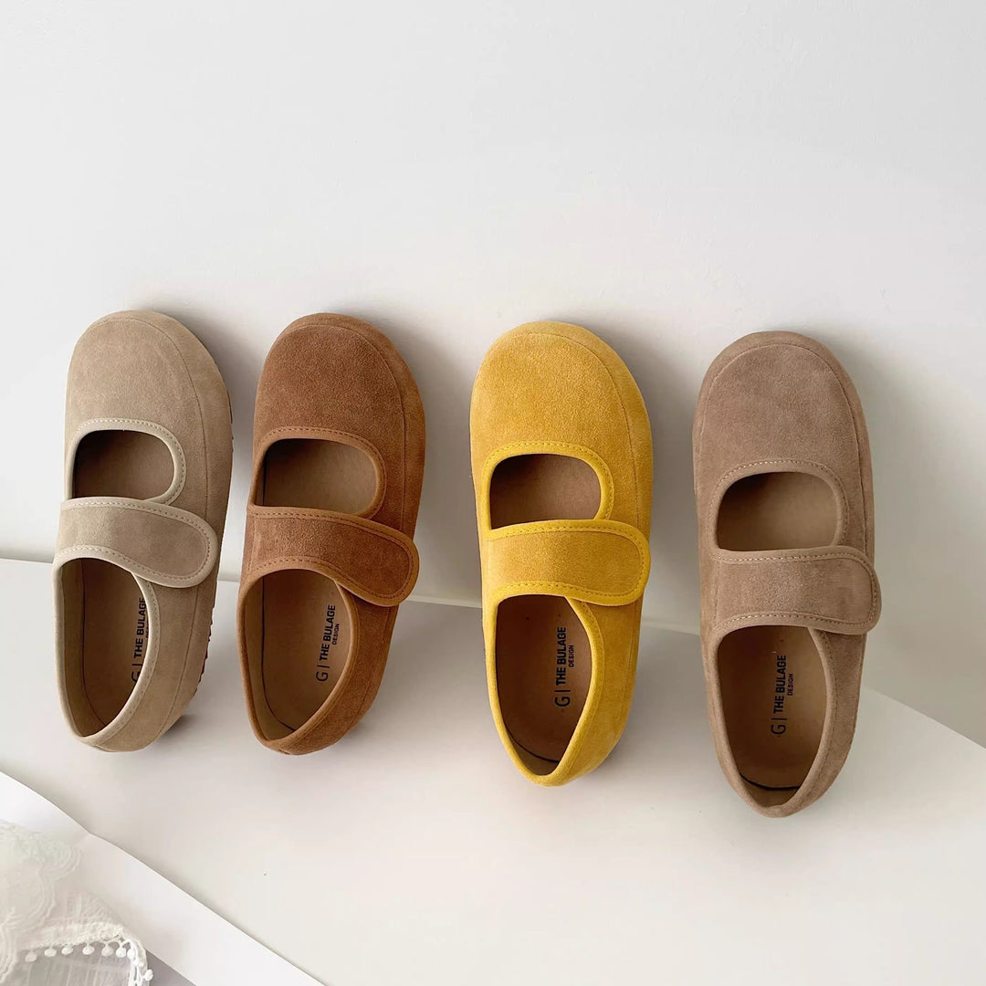 Damen bequeme Slipper mit praktischem Klettverschluss und weicher Sohle EB