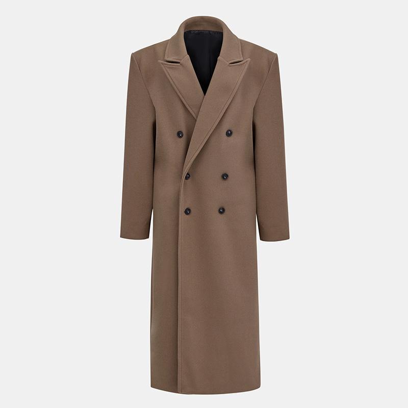 Damen Eleganter doppelt geknöpfter Trenchcoat mit taillierbarem Gürtel und schickem Schnitt EB