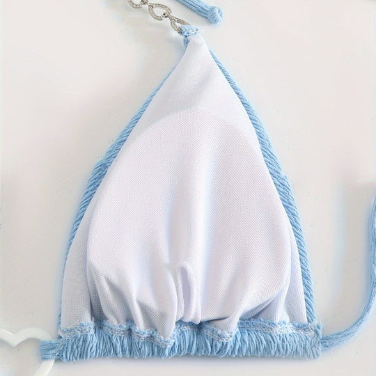 Damen Triangel-Bikini mit raffinierten Kettenakzenten EB