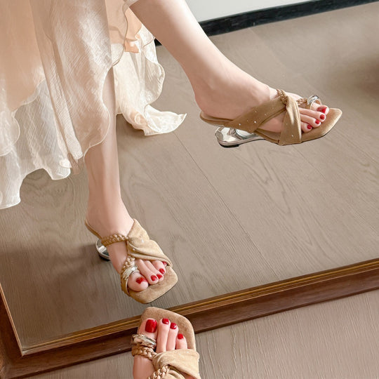 Damen modische Sandalen mit dekorativem Schleifen-Design EB