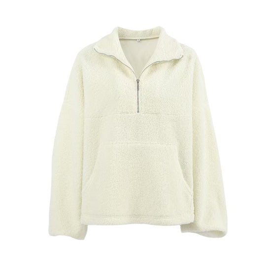 Damen Fleece-Pullover mit hohem Kragen EB
