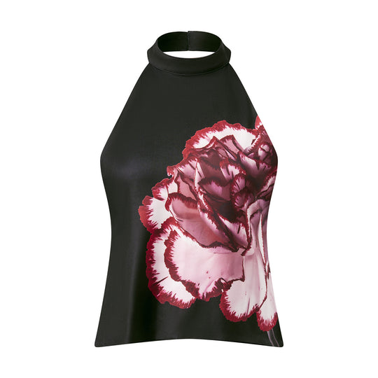Damen Haltertop mit blühendem Design EB