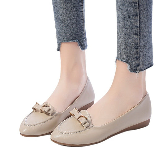 Damen nan Mokassin-Loafer mit gepolstertem Komfortfußbett und filigraner Schleifenapplikation EB