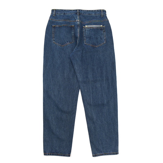 Damen High-Waisted Jeans im Vintage-Stil mit geradem Bein und praktischem Taschendesign EB
