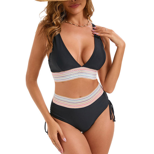 Damen Hochtaillierter Bikini mit raffinierter Rückenschnürung EB