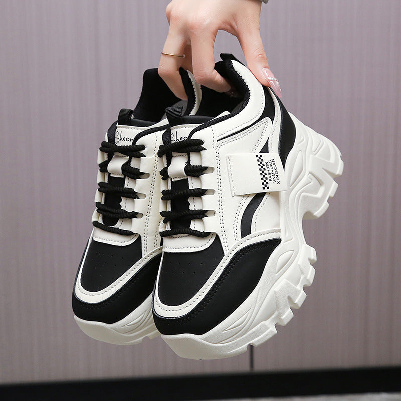 Damen Sportliche Chunky Sneakers mit gepolsterter Laufsohle und atmungsaktivem Obermaterial EB