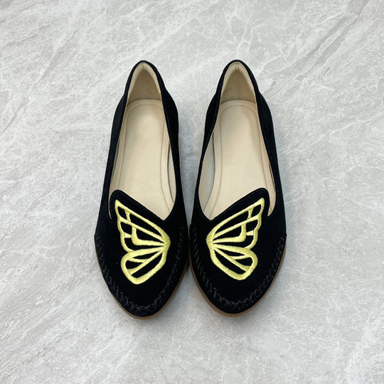 Damen Ballerinas mit filigranem Schmetterlingsdesign EB