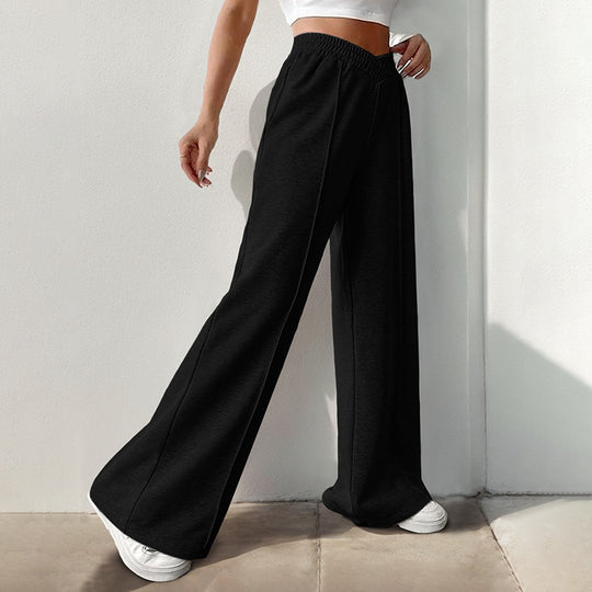 Damen Weit geschnittene Freizeithose mit elastischem Bund EB