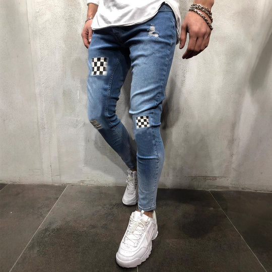 Herren trendige Skinny Jeans mit aufregenden Designelementen EB