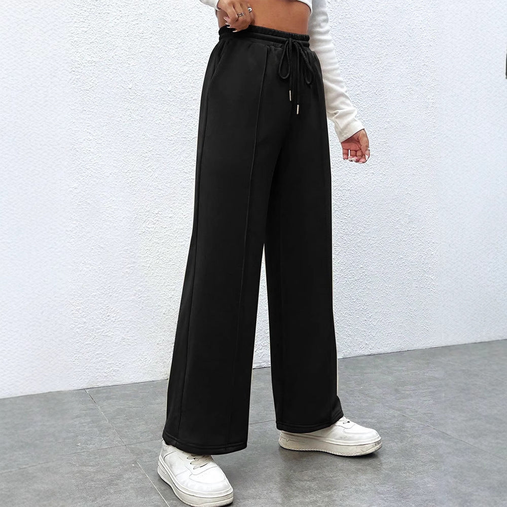 Damen weite Freizehhose mit elastischem Bund und Kordelzug EB