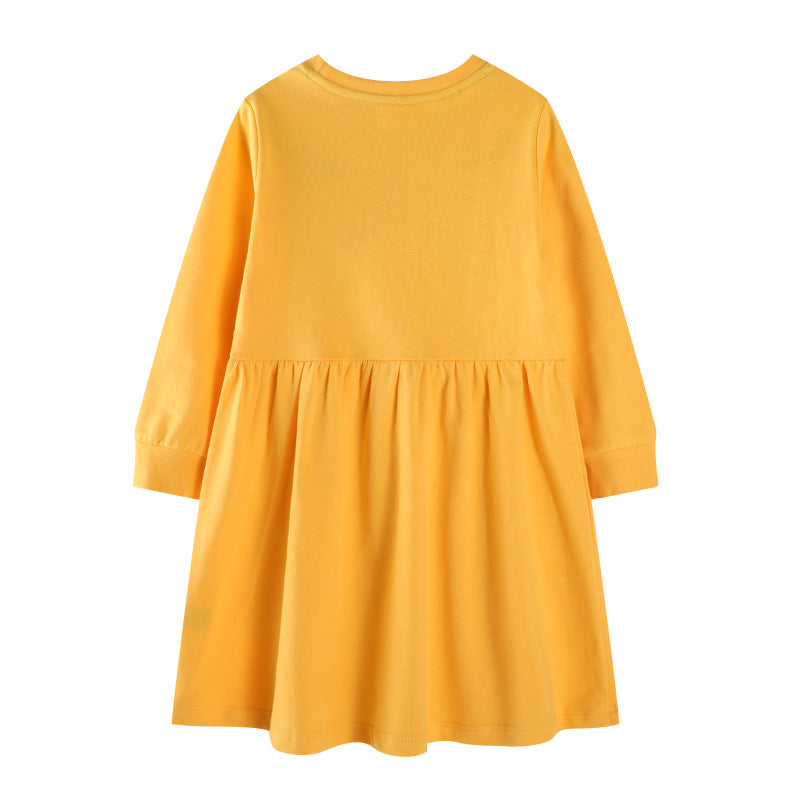 Mädchen Freizeitkleid mit Regenbogen-Stickerei EB
