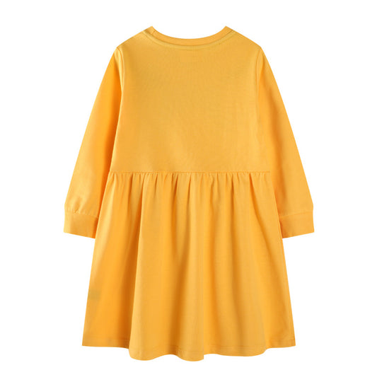 Mädchen Freizeitkleid mit Regenbogen-Stickerei EB