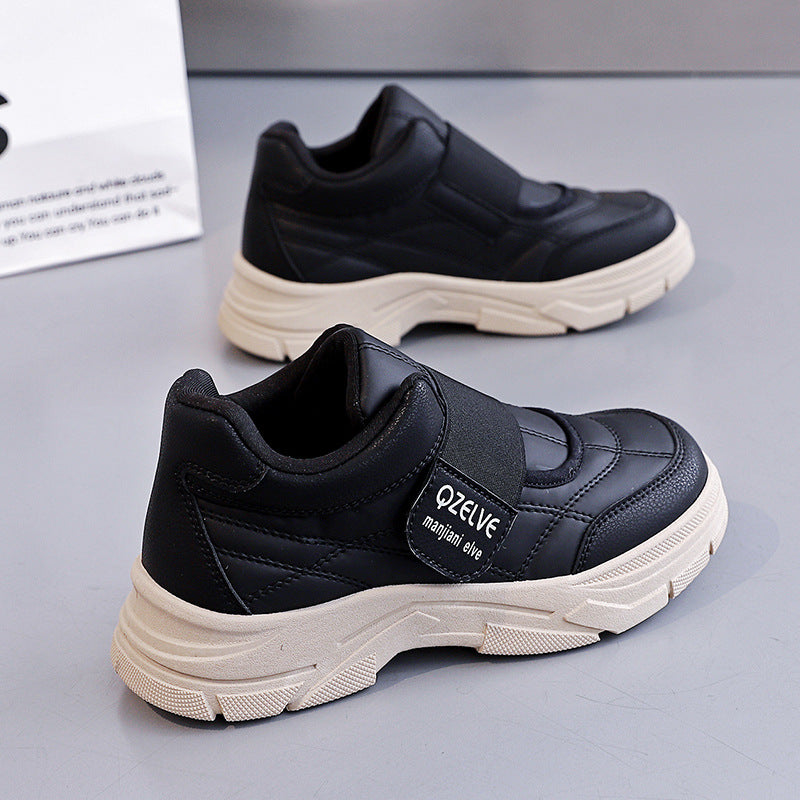 Damen Modische Sneakers mit seitlichem Klettverschluss und rutschfester Sohle EB