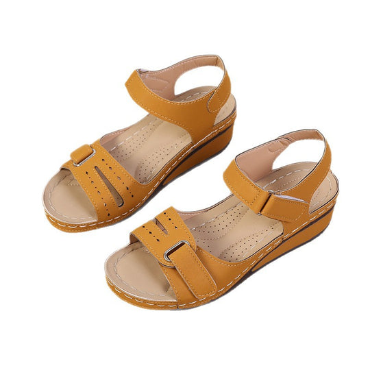 Damen Wedge-Sandalen mit verstellbarem Riemen und atmungsaktiver Sohle EB