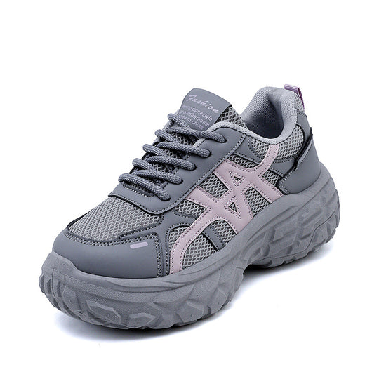 Damen Chunky Sneakers mit atmungsaktivem Mesh-Obermaterial und stoßdämpfender Sohle EB