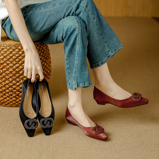 Damen Elegante Ballerinas mit luxuriösem Schmuckdetail EB