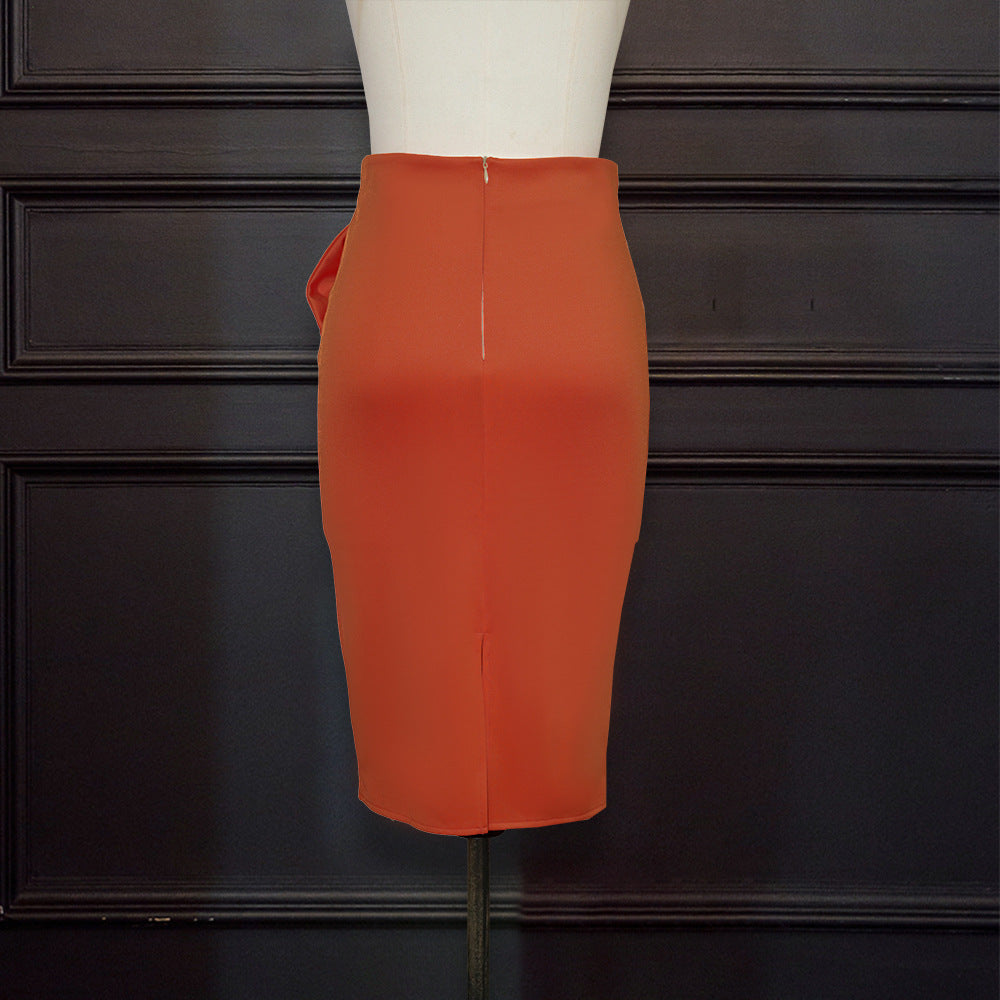 Damen eleganter Bleistiftrock mit raffiniertem Schleifen-Detail EB