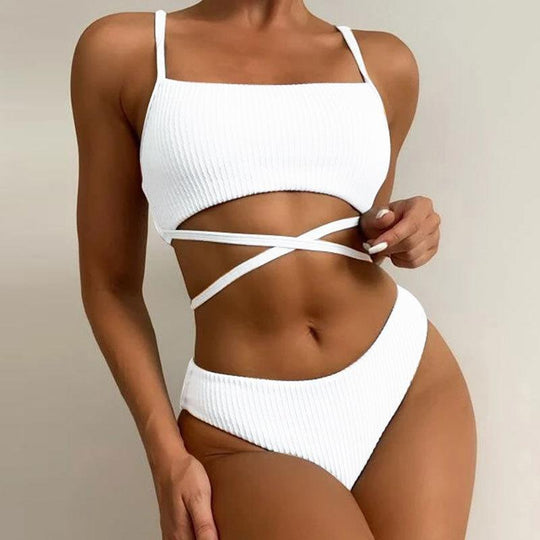 Damen Zweiteiliges Bikiniset mit raffiniertem Schnitt EB