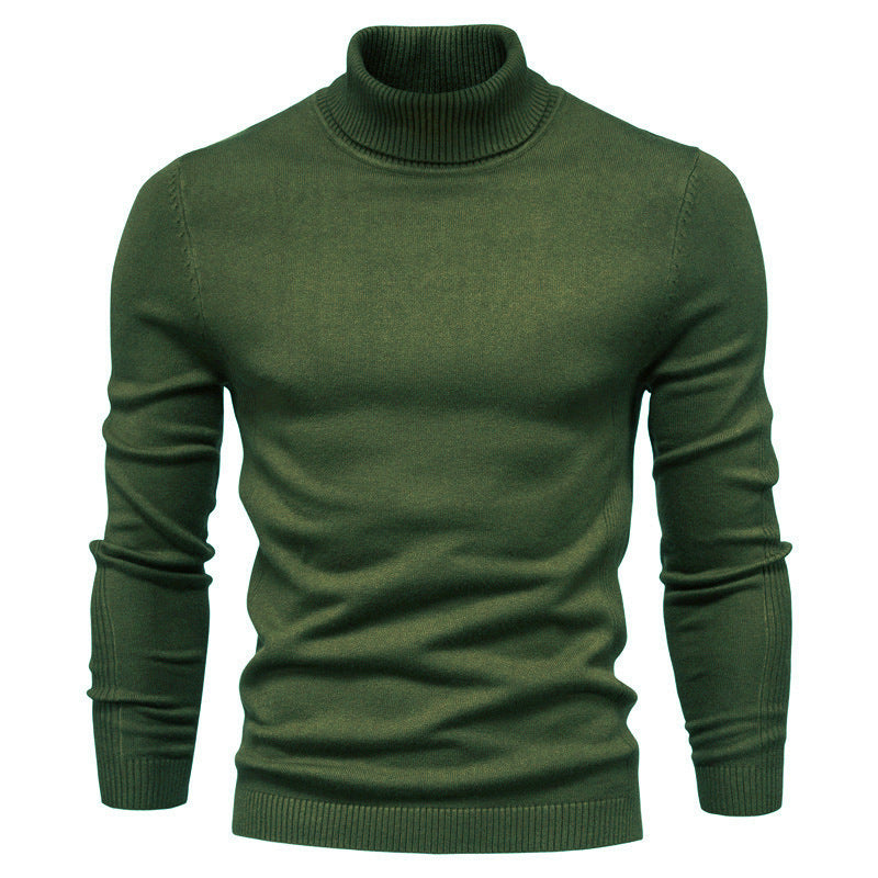 Herren modischer Rollkragenpullover aus feiner Merinowolle EB