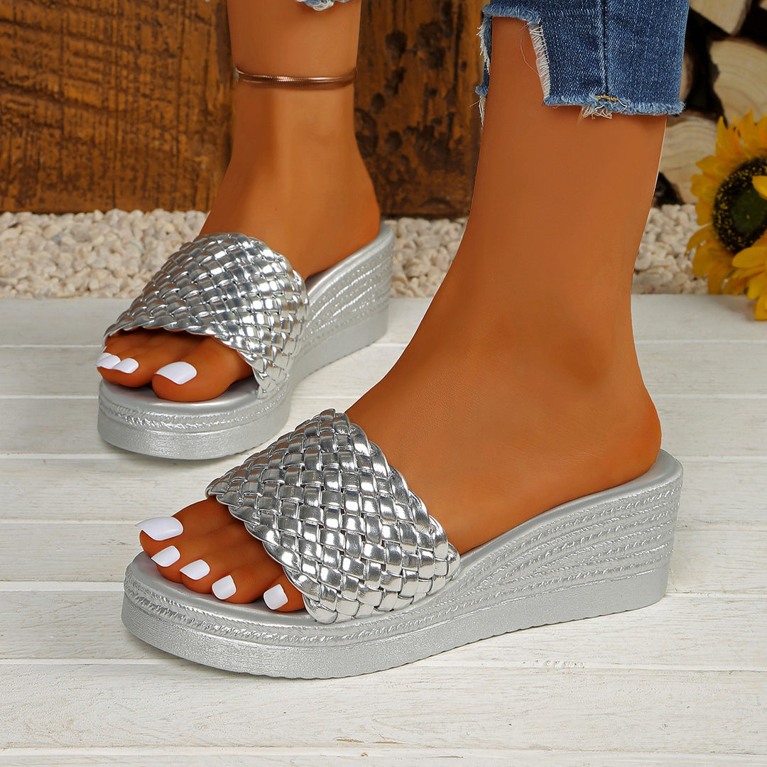 Damen Wedge-Sandalen mit geflochtenem Riemen und ergonomischer Sohle EB