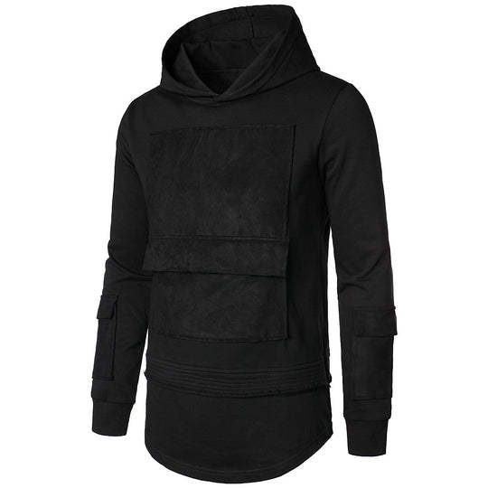 Herren modischer Hoodie mit integrierten Taschen und einzigartigem Design EB