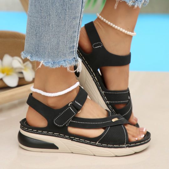 Damen Komfortable Riemchensandalen mit atmungsaktiver Sohle EB
