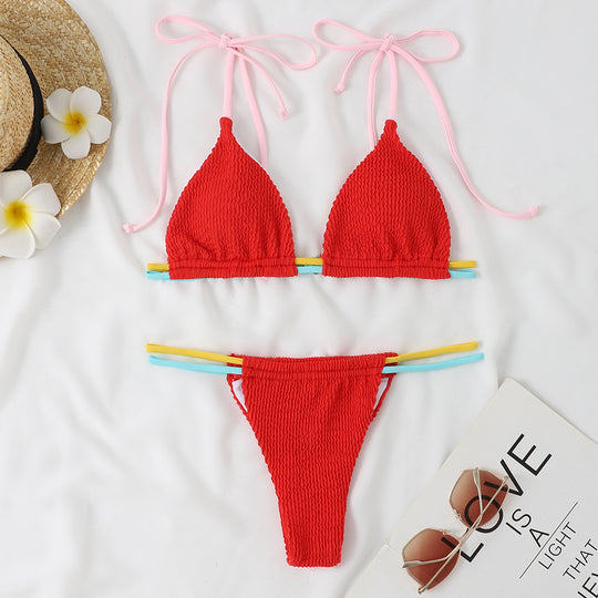 Damen Bikini-Set mit verstellbaren Trägern und kombiniertem Gummibund EB