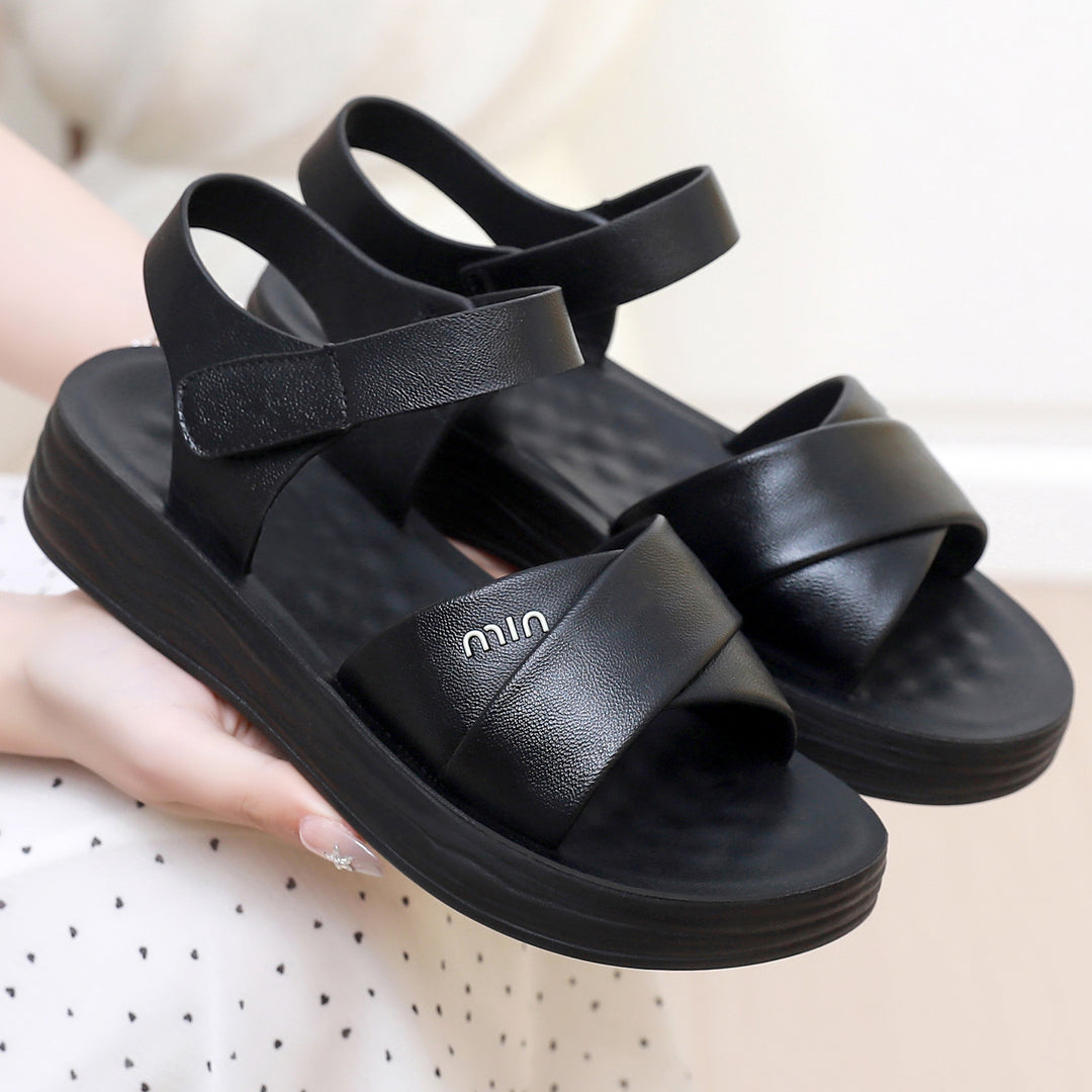 Damen Komfortable und elegante Sandalen mit verstellbarem Riemen EB