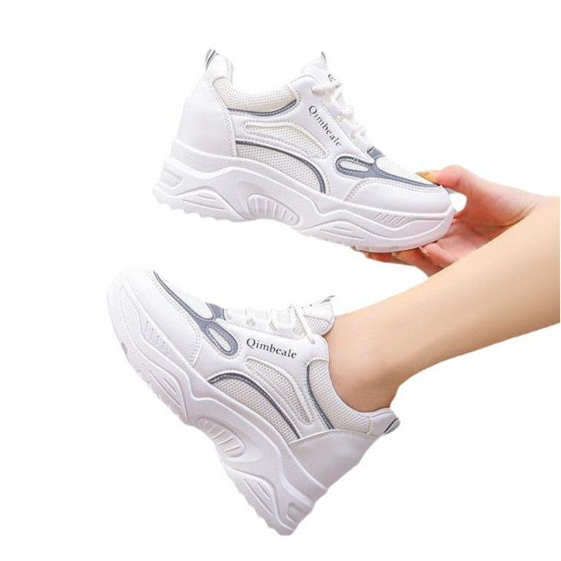 Damen Sportliche Sneakers mit dämpfender Laufsohle und atmungsaktiven Mesh-Einsätzen EB
