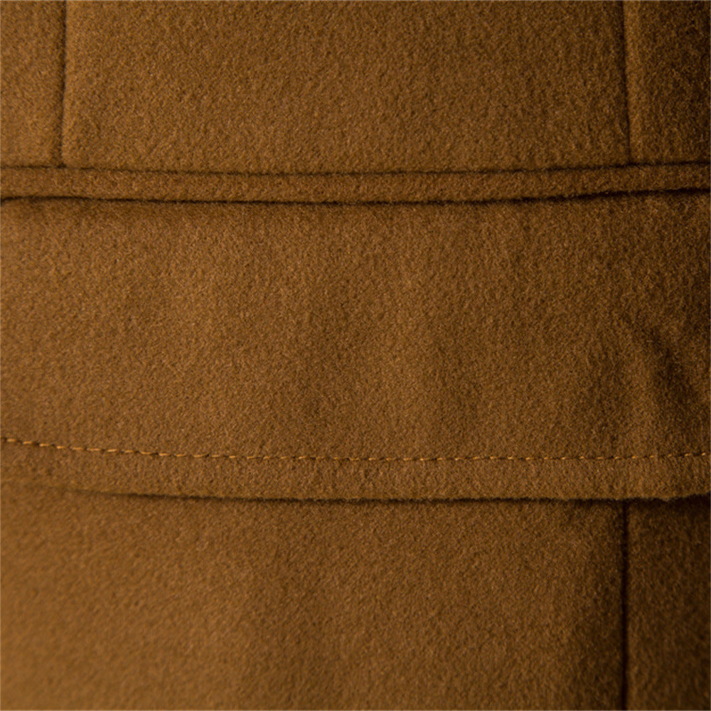 Herren eleganter Wollmantel mit modernem Schnitt und praktischen Taschen EB