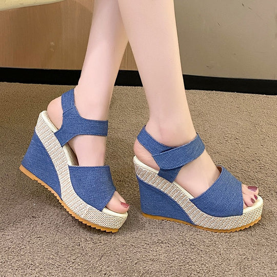 Damen Wedge Sandalen EB