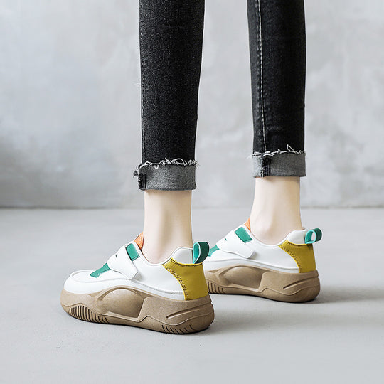 Damen trendige Sneakers mit verstärktem Knöchel und elastischem Riemensystem EB