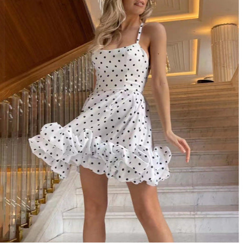 Damen A-Linien Kleid mit voluminösem Rüschensaum EB