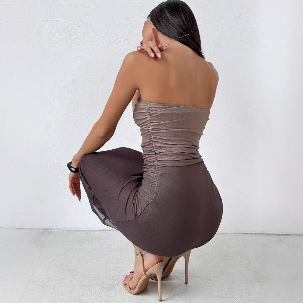 Damen Figürliches Abendkleid mit Raffungen EB