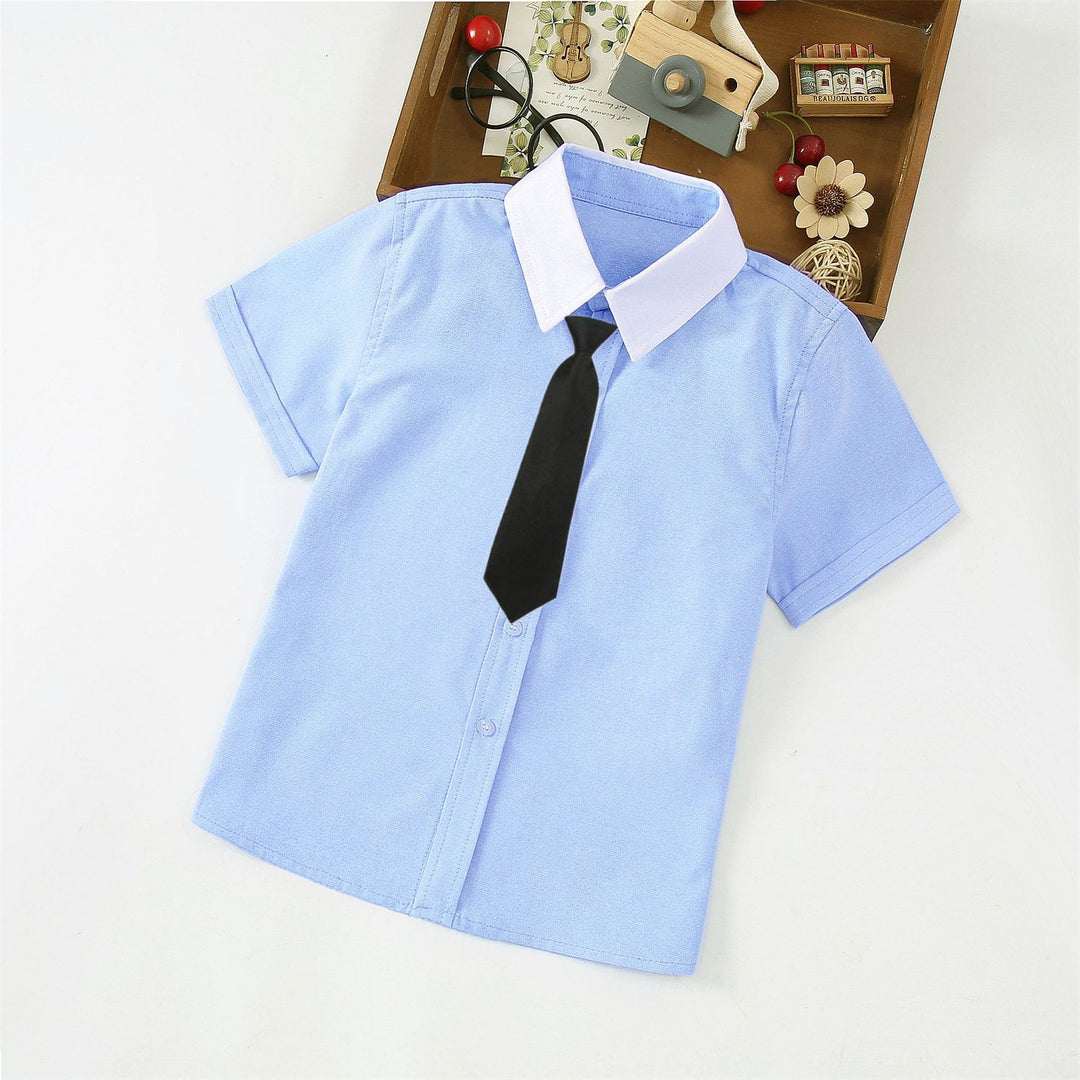 Jungen Elegantes Kurzarmhemd mit Fliege EB