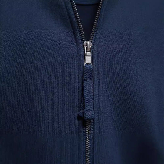 Herren Sweatjacke mit hohem Kragen und durchgehendem Reißverschluss EB