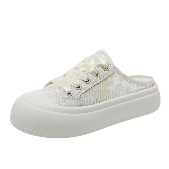 Damen Slip-On Sneakers im modernen Design mit transparentem Obermaterial und bequemer Sohle EB