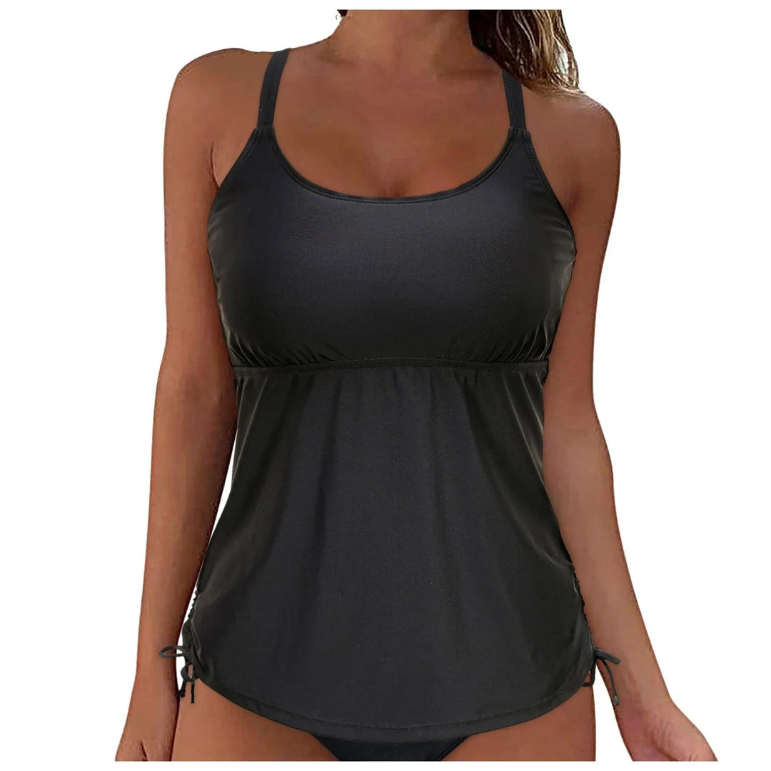 Damen lässiges Tankini-Oberteil mit Schnürung EB