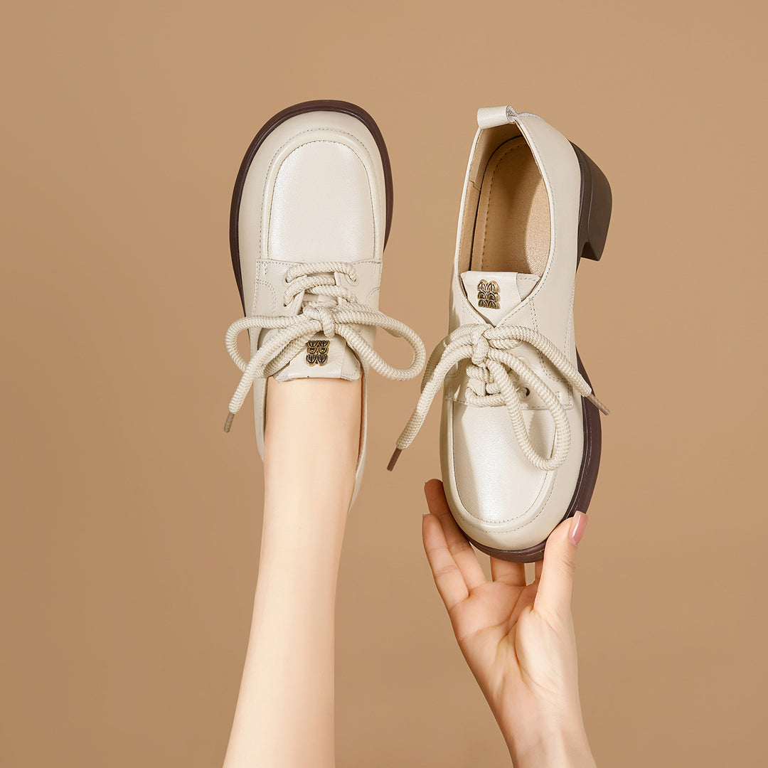 Damen Elegante Schnürschuhe mit komfortablem Blockabsatz EB