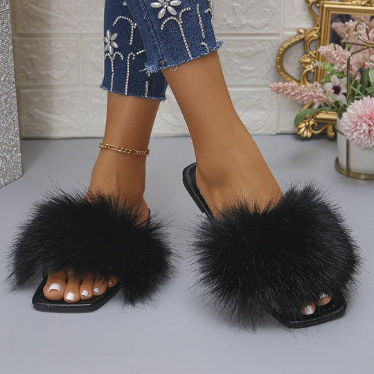 Damen Flausche Pantoletten EB