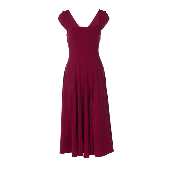 Damen Elegantes Maxikleid mit quadratischem Ausschnitt und fließendem Rock EB