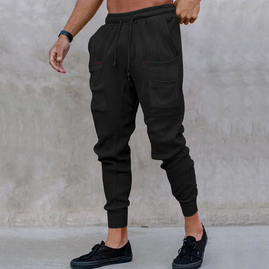 Herren lässige Cargo-Jogginghose mit elastischem Bund und praktischen Taschen EB