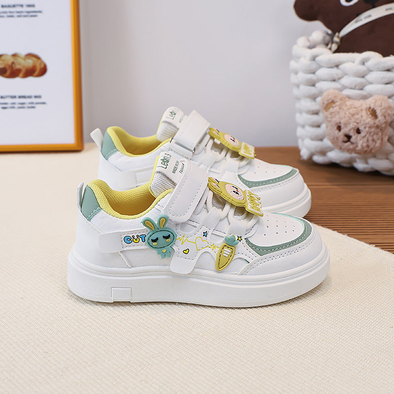 Damen Kindersneaker mit niedlichen Applikationen und praktischem Klettverschluss EB