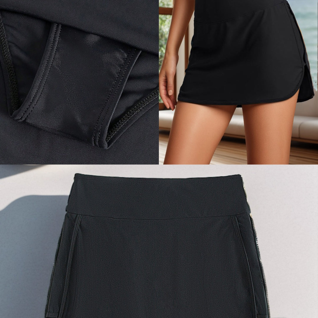 Damen Sport-Rock mit seitlichen Schlitzen und hohem Bund EB