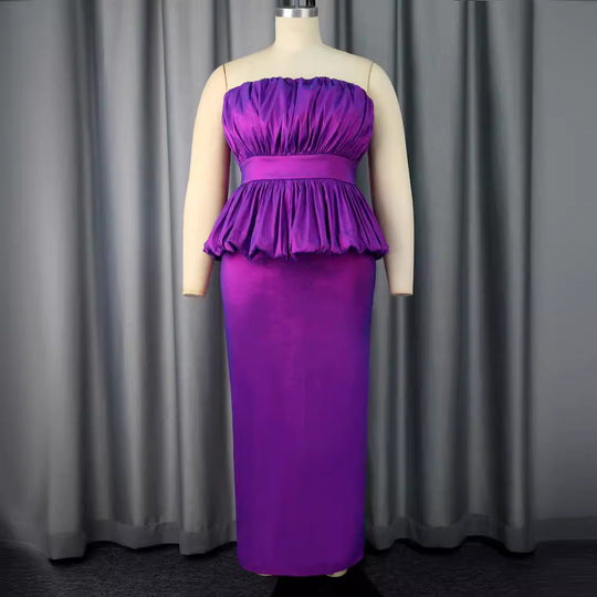 Damen Elegantes Abendkleid mit gerafftem Oberteil und figurbetonter Silhouette EB