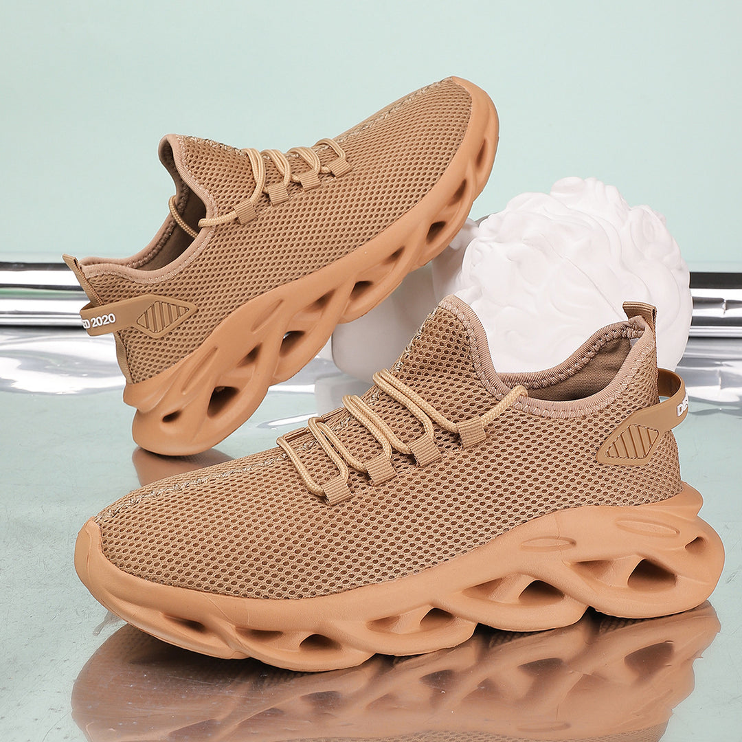 Unisex innovative Mesh‑Runner mit belüfteter Wabenstruktur, skulpturierter Hohlkern‑Plateausohle und sockenähnlichem Schaft EB