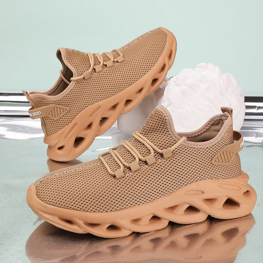 Unisex innovative Mesh‑Runner mit belüfteter Wabenstruktur, skulpturierter Hohlkern‑Plateausohle und sockenähnlichem Schaft EB